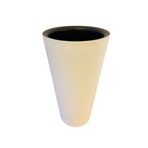 MACETA BLANCA POLIPROPILENO PVC 65CM ALTO
