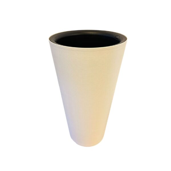 MACETA BLANCA POLIPROPILENO PVC 65CM ALTO