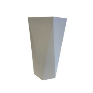 MACETA PVC CON RODOS 57CM BLANCA