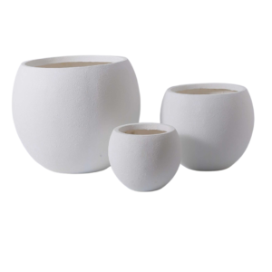 MACETA REDONDA BLANCA