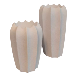 MACETA BLANCA ABSTRACTA