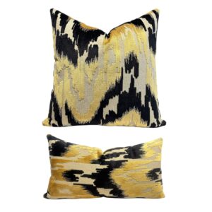 Funda para cojín - negro y dorado #3