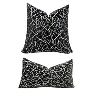 Funda para cojín - negro con patrón geométrico #5